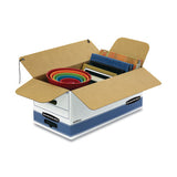 Stor-file Medium-duty Strength Storage Boxes, Letter Files, 12.25" X 24.13" X 10.75", White-blue, 12-carton