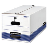 Stor-file Medium-duty Strength Storage Boxes, Letter Files, 12.25" X 24.13" X 10.75", White-blue, 12-carton