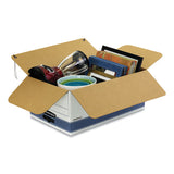 Stor-file Medium-duty Strength Storage Boxes, Legal Files, 15.25" X 24.13" X 10.75", White-blue, 12-carton