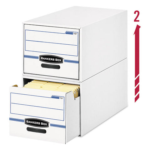 Stor-drawer Basic Space-savings Storage Drawers, Letter Files, 14" X 25.5" X 11.5", White-blue, 6-carton