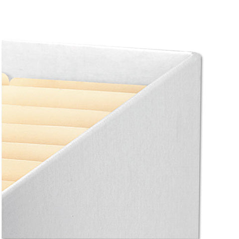Stor-file Medium-duty Letter-legal Storage Boxes, Letter-legal Files, 12.75" X 16.5" X 10.5", White-blue, 12-carton