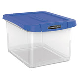 Heavy Duty Plastic File Storage, Letter-legal Files, 14" X 17.38" X 10.5", Clear-blue
