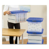 Heavy Duty Plastic File Storage, Letter-legal Files, 14" X 17.38" X 10.5", Clear-blue, 2-pack