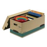 Stor-file Medium-duty Storage Boxes, Legal Files, 15.88" X 25.38" X 10.25", Kraft-green, 12-carton