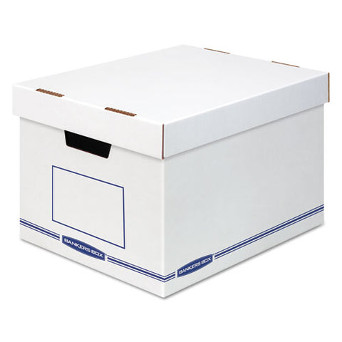 Organizer Storage Boxes, X-large, 12.75" X 16.5" X 10.5", White-blue, 12-carton
