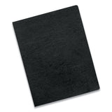 Executive Leather-like Presentation Cover, Round, 11-1-4 X 8-3-4, Black, 50-pk