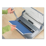 Quasar Manual Wire Binding Machine, 18 1-8 X 15 3-8 X 5 1-8, Metallic Gray