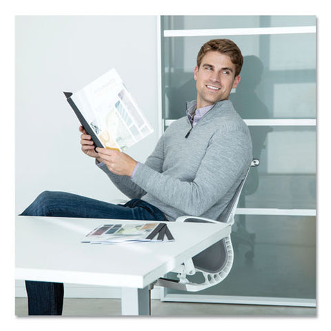 Thermal Binding System Covers, 60-sheet Cap, 11 X 8.5, Clear-black, 10-pack