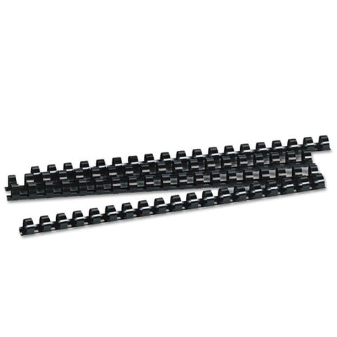 Plastic Comb Bindings, 1-2" Diameter, 90 Sheet Capacity, Black, 100 Combs-pack