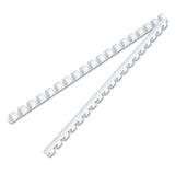 Plastic Comb Bindings, 3-8" Diameter, 55 Sheet Capacity, White, 100 Combs-pack