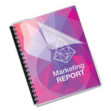 Crystals Presentation Covers W-round Corner, 11 1-4 X 8 3-4, Clear, 100-pack