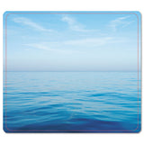 Recycled Mouse Pad, Nonskid Base, 7 1-2 X 9, Blue Ocean