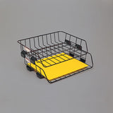 Side-load Wire Stacking Letter Tray, 1 Section, Letter Size Files, 13.38" X 10.13" X 2.63", Black