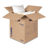 Smoothmove Basic Moving Boxes, Large, Regular Slotted Container (rsc), 18" X 18" X 24", Brown Kraft-blue, 15-carton