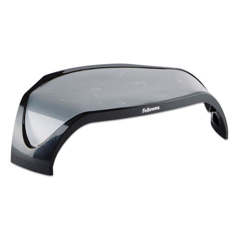 Smart Suites Corner Monitor Riser, For 21" Monitors, 18.5" X 12.5" X 3.88" To 5.13", Black-clear Frost, Supports 40 Lbs