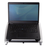 Office Suites Laptop Riser, 15.13" X 11.38" X 4.5" To 6.5", Black-silver, Supports 10 Lbs