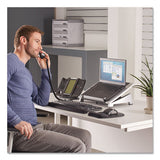 Office Suites Laptop Riser, 15.13" X 11.38" X 4.5" To 6.5", Black-silver, Supports 10 Lbs