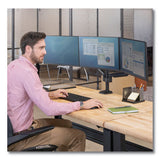 Platinum Series Triple Monitor Arm For 27" Monitors, 360 Deg Rotation, +85--20 Deg Tilt, 360 Deg Pan, Black, Supports 20 Lb