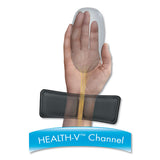 Ergonomic Memory Foam Wrist Support W-attached Mouse Pad, Black