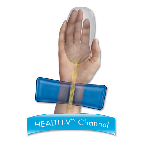 Gel Wrist Support W-attached Mouse Pad, Blue