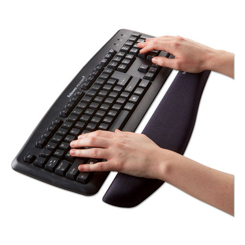 Plushtouch Keyboard Wrist Rest, Foam, Black, 18 1-8 X 3-3-16