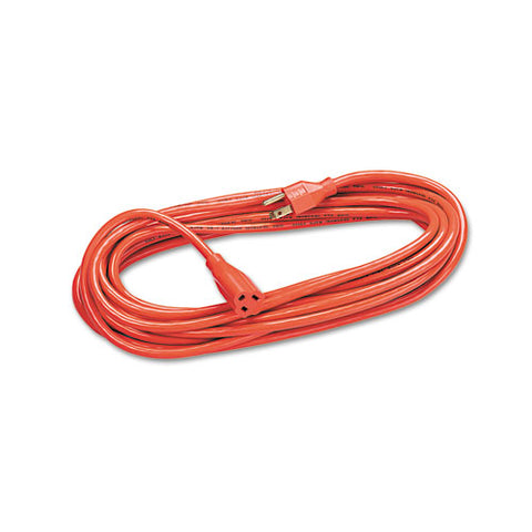 Indoor-outdoor Heavy-duty 3-prong Plug Extension Cord, 1-outlet, 25ft, Orange