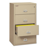 Four-drawer Lateral File, 31.13w X 22.13d X 52.75h, Ul Listed 350 Degree, Letter-legal, Parchment