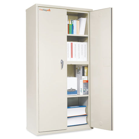 Storage Cabinet, 36w X 19 1-4d X 72h, Ul Listed 350 Degree, Parchment