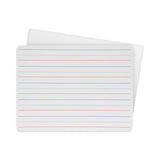 Two-sided Red And Blue Ruled Dry Erase Board, 12 X 9, Ruled White Front/unruled White Back, 12/pack