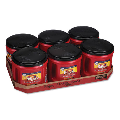 Coffee, Classic Roast, Ground, 30.5 Oz Canister, 6-carton