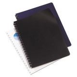 Leather Look Presentation Covers For Binding Systems, 11.25 X 8.75, Navy, 100 Sets-box