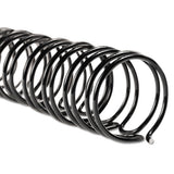 Wirebind Spines, 3-8" Diameter, 85 Sheet Capacity, Black, 100-box