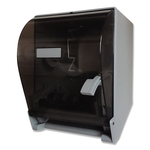 Lever Action Roll Towel Dispenser, 11.25 X 9.5 X 14.38, Transparent