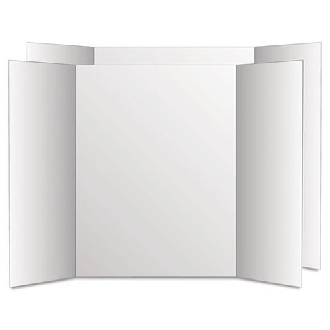 Too Cool Tri-fold Poster Board, 28 X 40, White-white, 12-carton