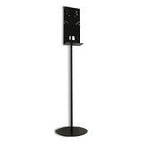 Hand Sanitizer Stand, 12" Dia X 48" H, Black