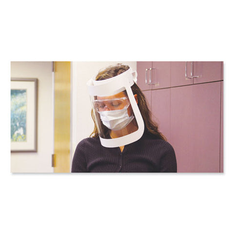 Face Shield, 20.5 To 26.13 X 10.69, One Size Fits All, White-clear, 225-carton
