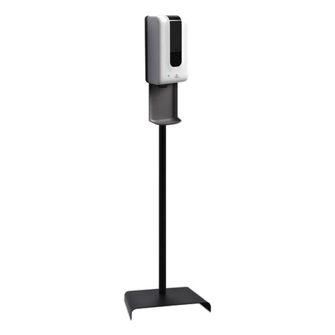 Automatic Hand Sanitizer Dispenser With Floor Stand And Tray, 1,200 Ml, 13 X 11.4 X 51.63, White-gray