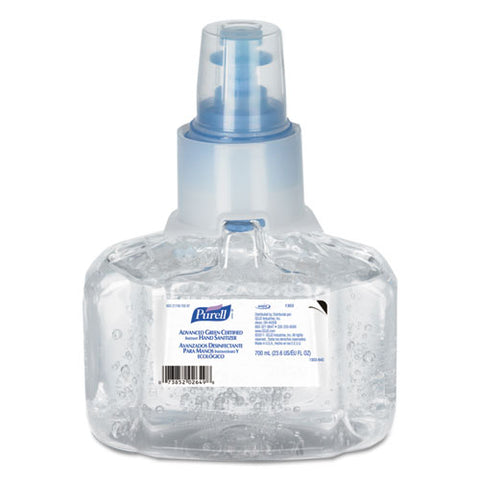 Green Certified Advanced Refreshing Gel Hand Sanitizer, For Ltx-7, 700 Ml, Fragrance-free, 3-carton