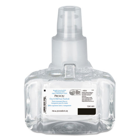 Clear And Mild Foam Hand Wash, Unscented, 700 Ml Refill, 3-carton