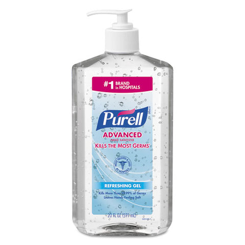 Advanced Refreshing Gel Hand Sanitizer, Clean Scent, 20 Oz Pump Bottle