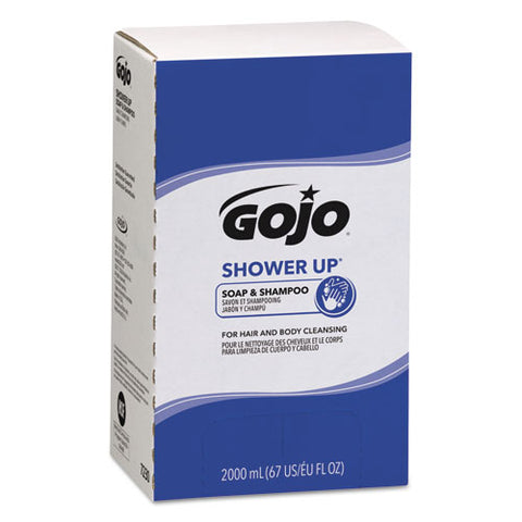 Shower Up Soap And Shampoo, Pleasant Scent, 2,000 Ml Refill, 4-carton