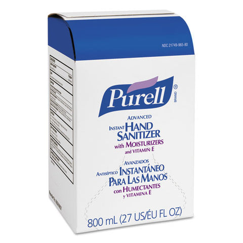 Advanced Gel Hand Sanitizer, Bag-in-box, Unscented, 800 Ml Refill, 12-carton