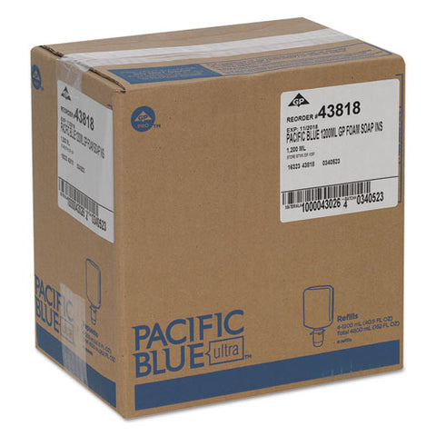 Pacific Blue Ultra Foam Soap Manual Refill, Antimicrobial, Unscented, 1,200 Ml, 4-carton