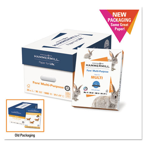 Fore Multipurpose Print Paper, 96 Bright, 20 Lb, 8.5 X 11, White, 500 Sheets-ream, 10 Reams-carton