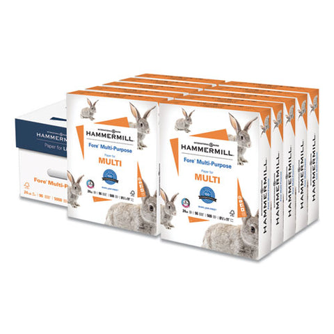 Fore Multipurpose Print Paper, 96 Bright, 24 Lb, 8.5 X 11, White, 500 Sheets-ream, 10 Reams-carton