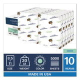Colors Print Paper, 20lb, 8.5 X 11, Green, 500 Sheets-ream, 10 Reams-carton