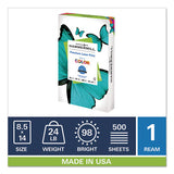 Premium Laser Print Paper, 98 Bright, 24lb, 8.5 X 14, White, 500-ream