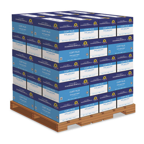 Copy Plus Print Paper, 92 Bright, 20 Lb, 8.5 X 11, White, 500 Sheets-ream, 10 Reams-carton, 40 Cartons-pallet