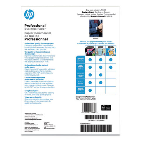 Professional Business Paper, 52 Lb, 8.5 X 11, Glossy White, 150-pack