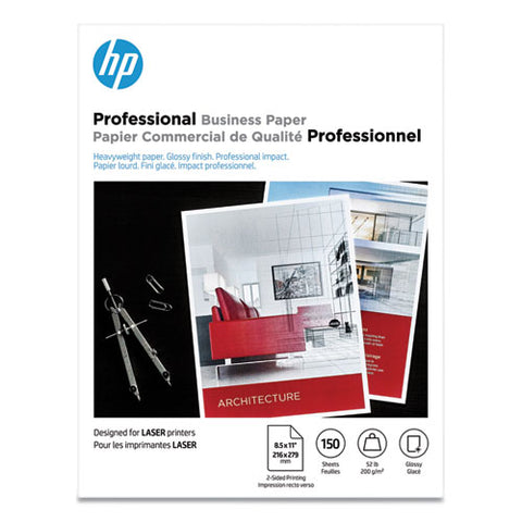 Professional Business Paper, 52 Lb, 8.5 X 11, Glossy White, 150-pack